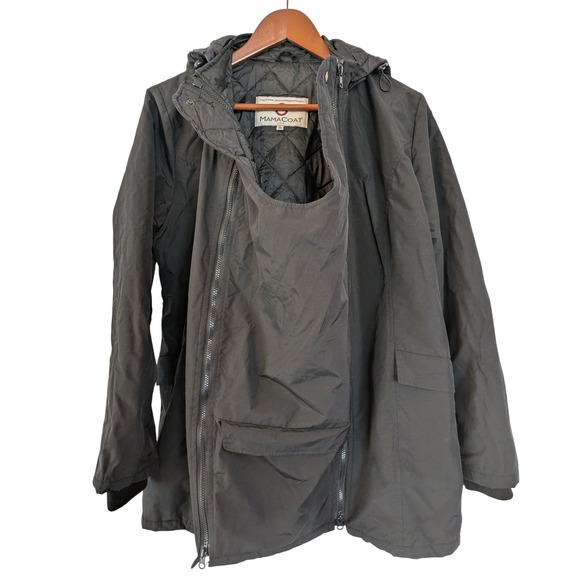 MamaCoat Convertible Maternity 2-in-1 Coat Jacket  Black Small Baby Wearing - Picture 1 of 11